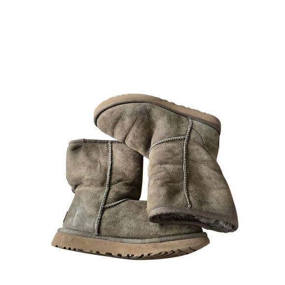UGG Classic Short Boot ll Boot Burnt Gray Size 7 Shearling Suede Pull On Bootie - Picture 3 of 7